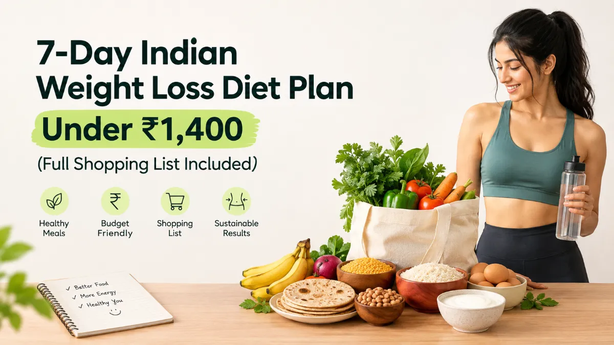 7-Day Indian Weight Loss Diet Plan Under ₹1,400 (Full Shopping List Included)